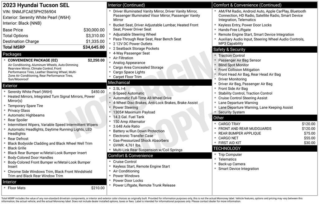 Certified 2023 Hyundai Tucson SEL w/ Convenience Package AWD/4WD image 29