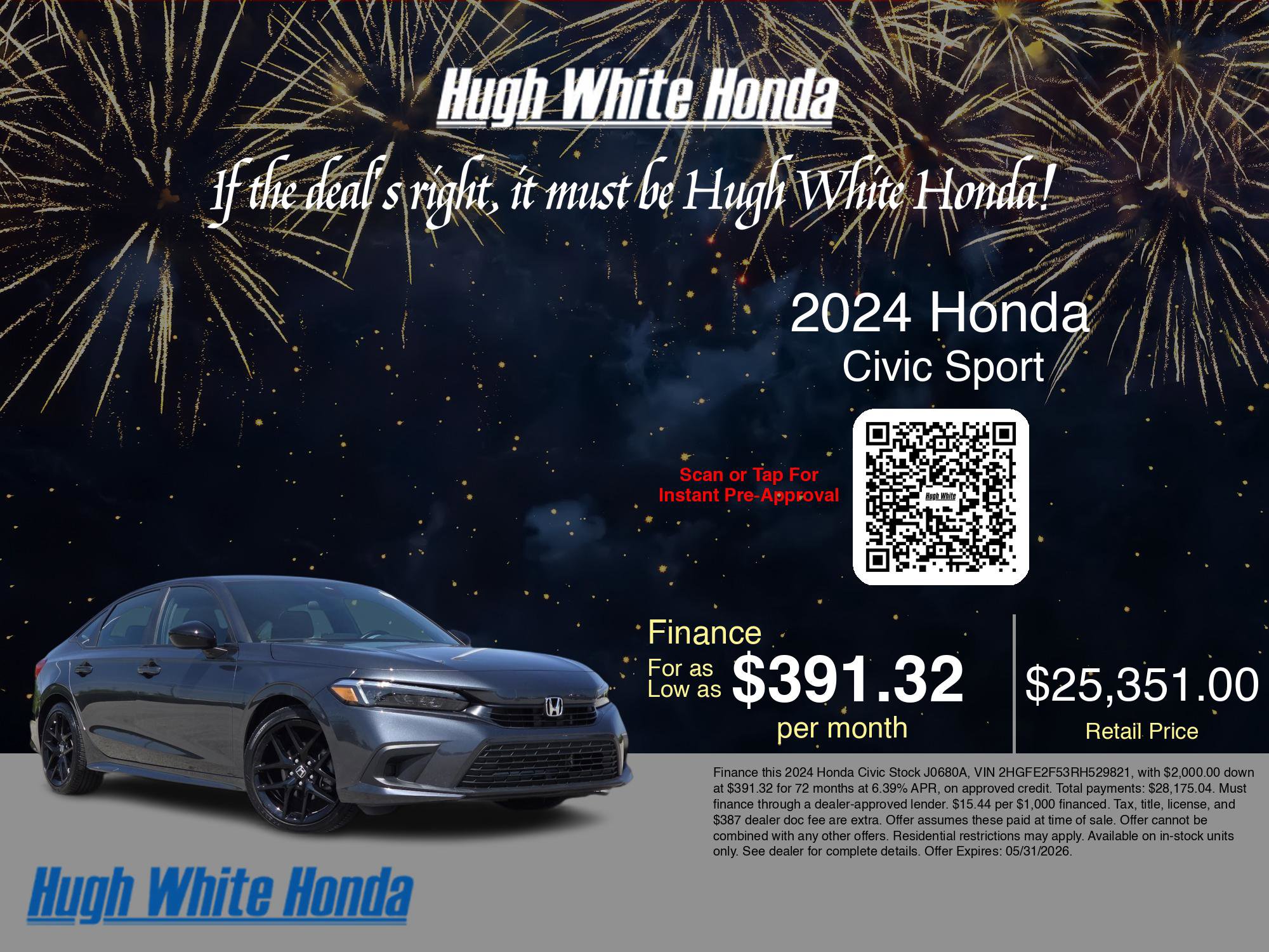 Used 2024 Honda Civic Sport image 3