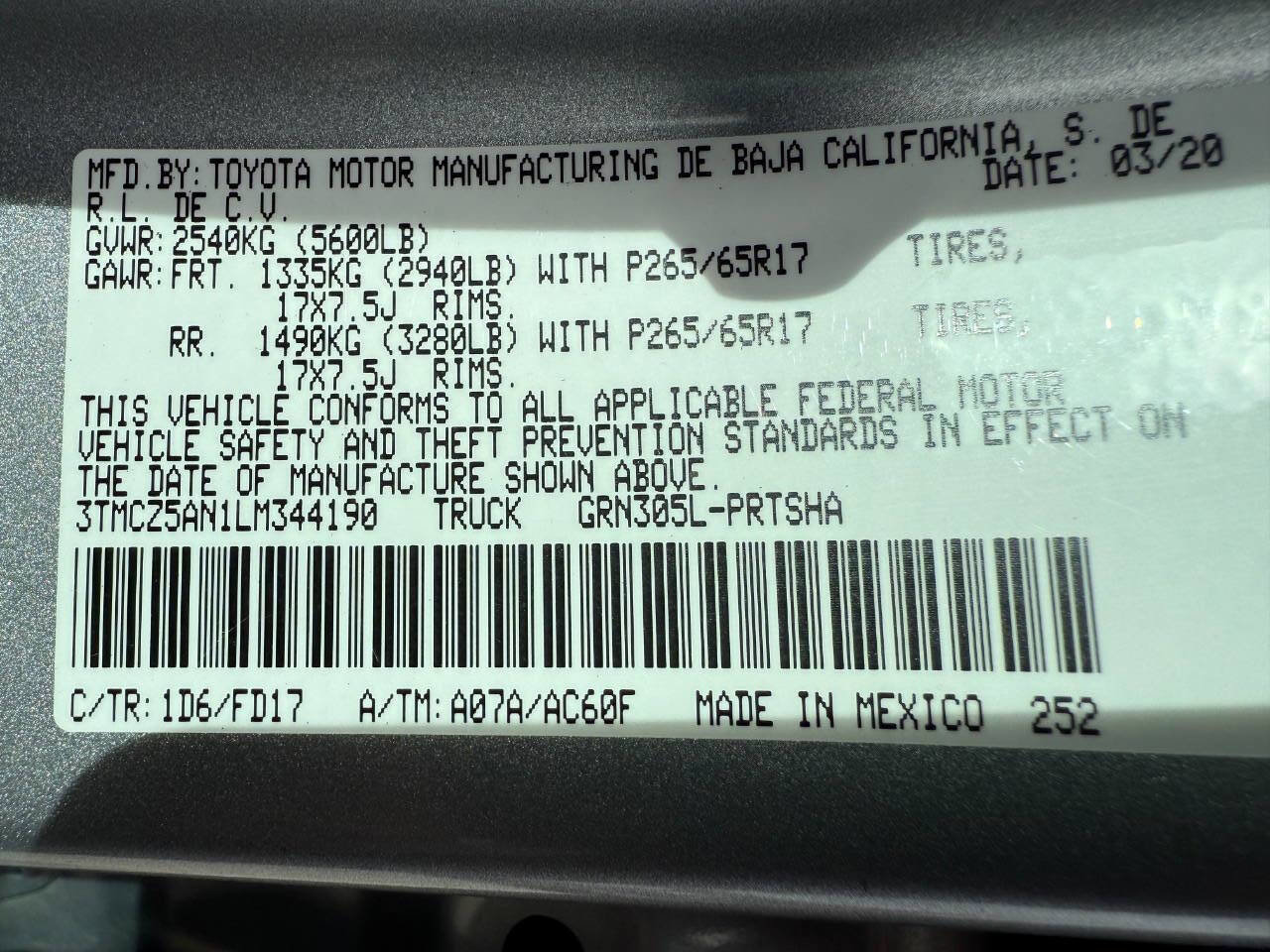 Used 2020 Toyota Tacoma TRD Sport w/ Technology Package image 44