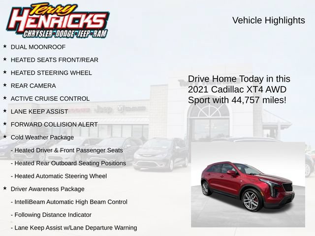 Used 2021 Cadillac XT4 Sport w/ Sun And Sound Package AWD/4WD image 4