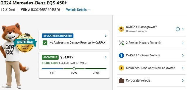 Certified 2024 Mercedes-Benz EQS 450+ Sedan image 3