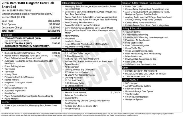 New 2026 RAM 1500 Tungsten w/ Towing Technology Group image 2