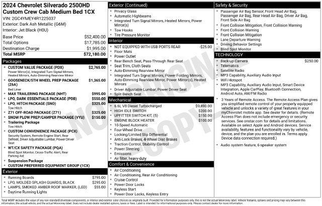 Used 2024 Chevrolet Silverado 2500 Custom w/ Custom Value Package AWD/4WD image 25