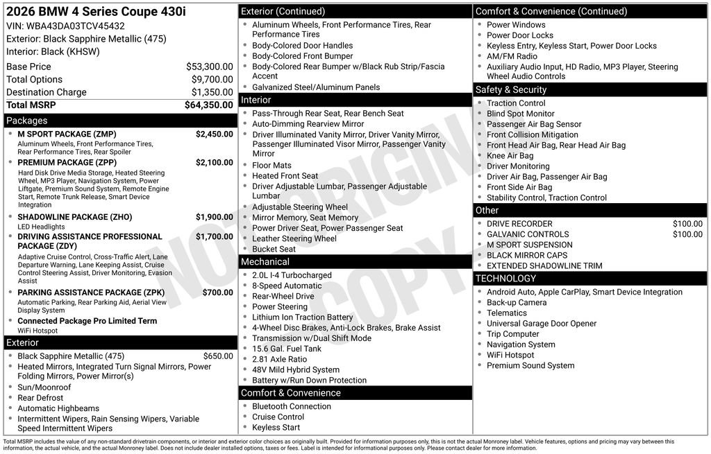 Used 2026 BMW 430i Coupe w/ M Sport Package image 6