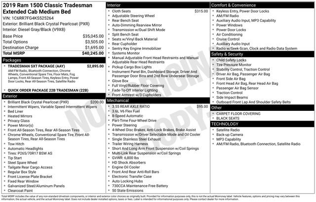 Used 2019 RAM 1500 Tradesman w/ Tradesman SXT Package AWD/4WD image 67