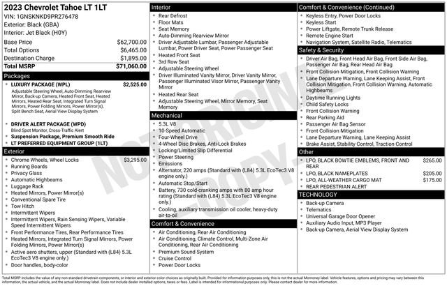 Used 2023 Chevrolet Tahoe LT w/ Luxury Package AWD/4WD image 6