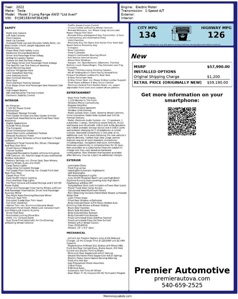 Used 2022 Tesla Model 3 Long Range image 3