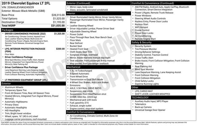 Used 2019 Chevrolet Equinox LT w/ Driver Convenience Package image 29
