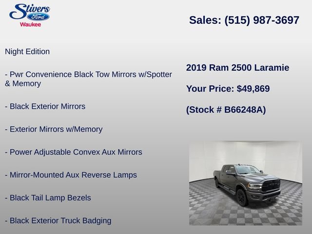 Used 2019 RAM 2500 Laramie w/ Night Edition AWD/4WD image 28
