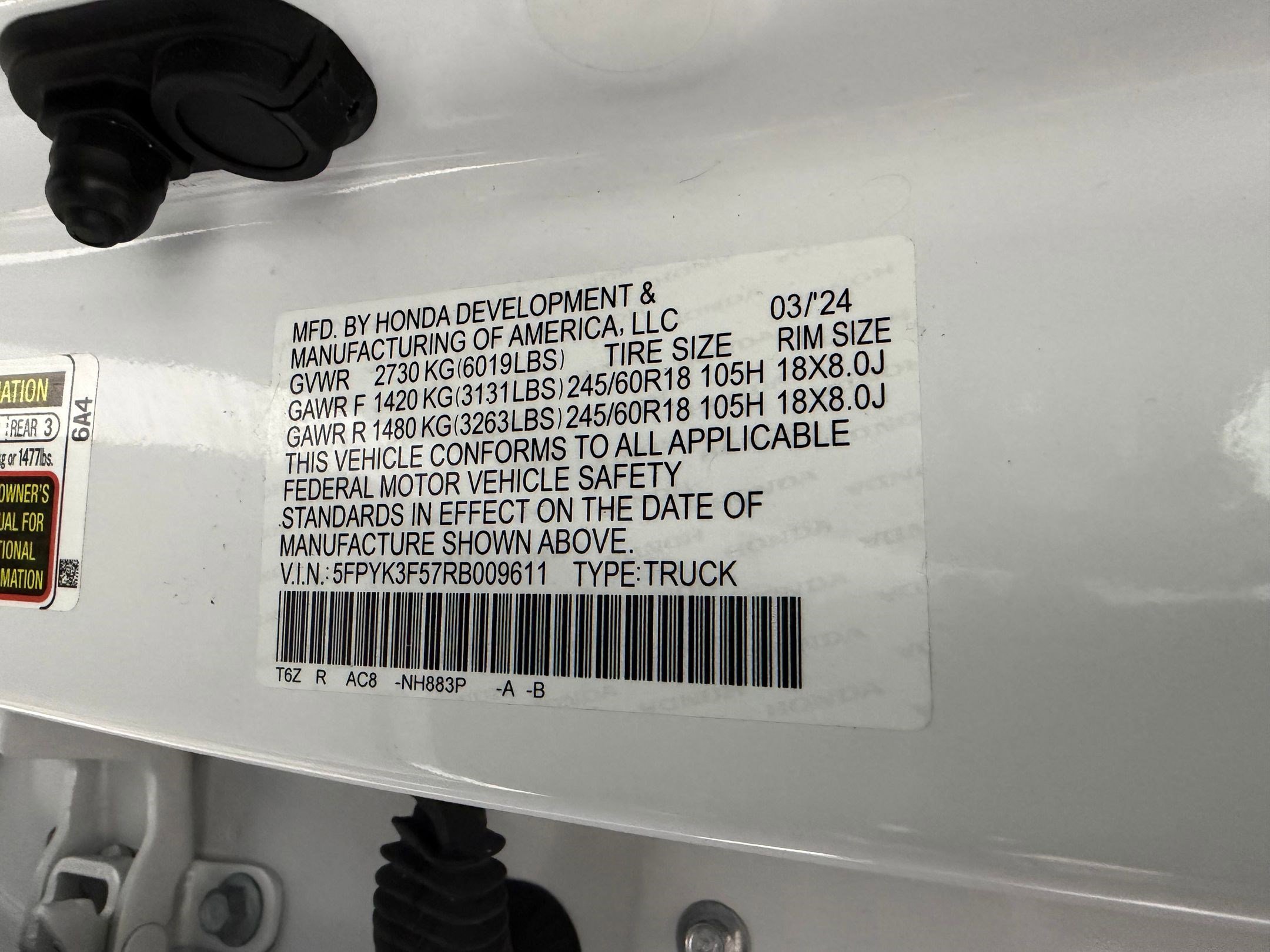 Used 2024 Honda Ridgeline RTL image 17