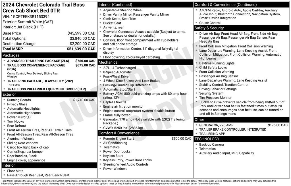 Used 2024 Chevrolet Colorado Trail Boss w/ Advanced Trailering Package AWD/4WD image 30