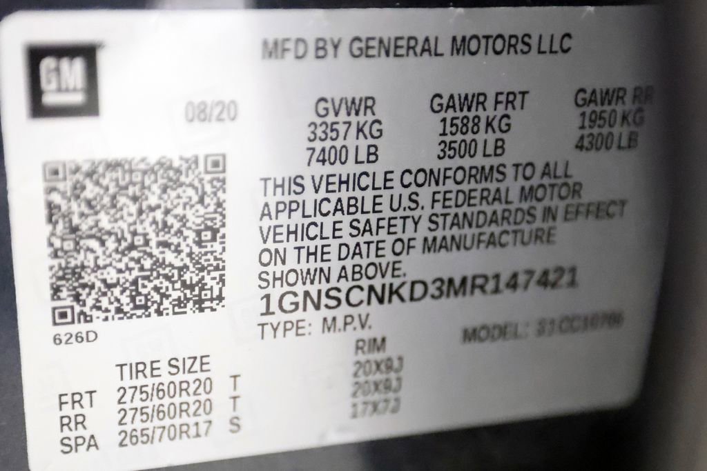 Used 2021 Chevrolet Tahoe LT w/ LT Signature Package RWD image 54