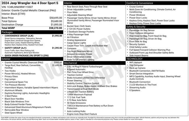 Used 2024 Jeep Wrangler Unlimited w/ Convenience Group AWD/4WD image 7
