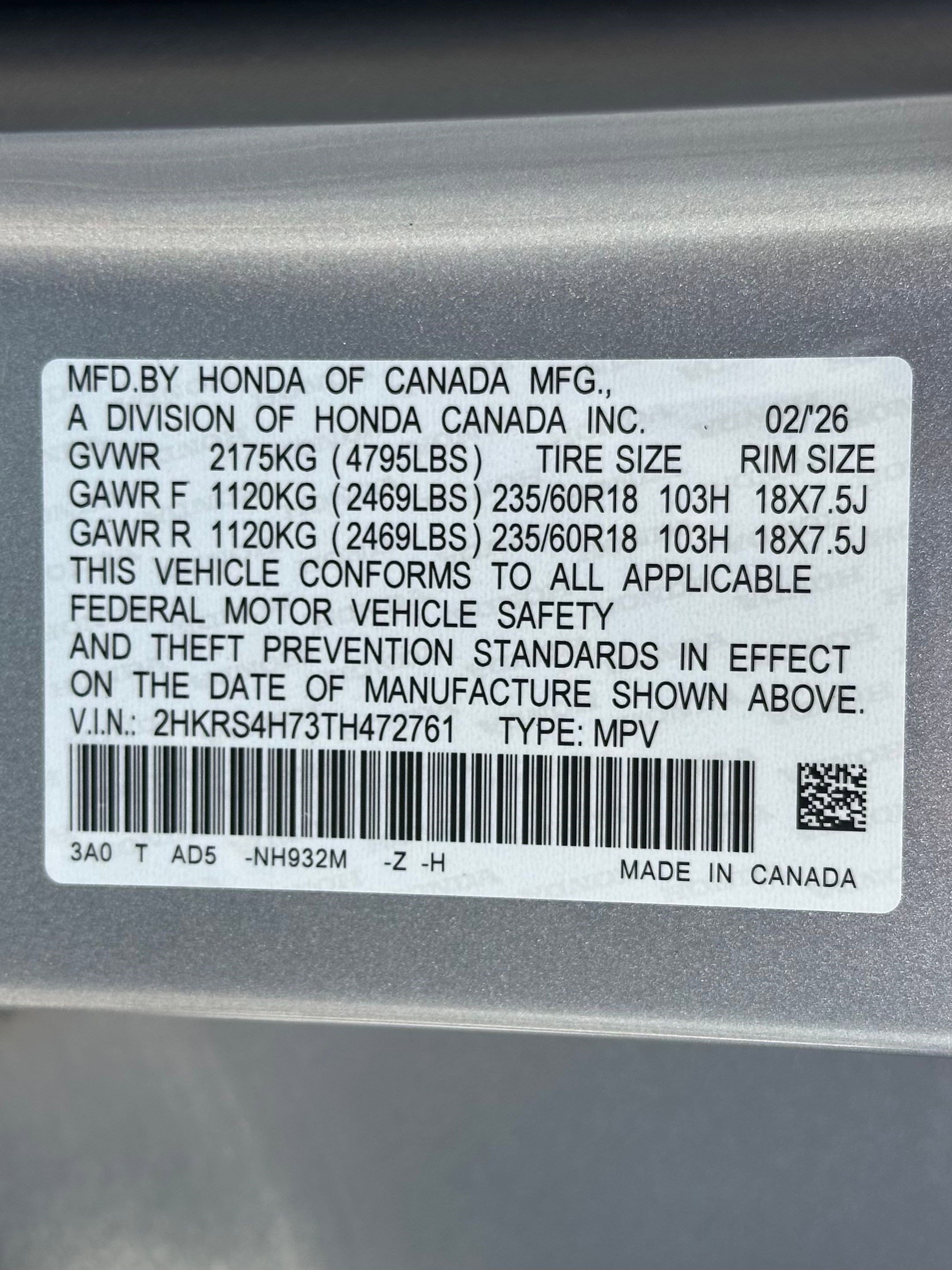 New 2026 Honda CR-V EX-L image 21