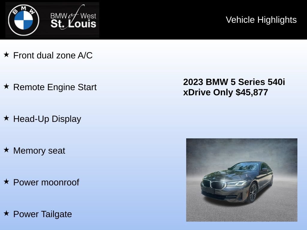 Used 2023 BMW 540i xDrive w/ Premium Package AWD/4WD image 17