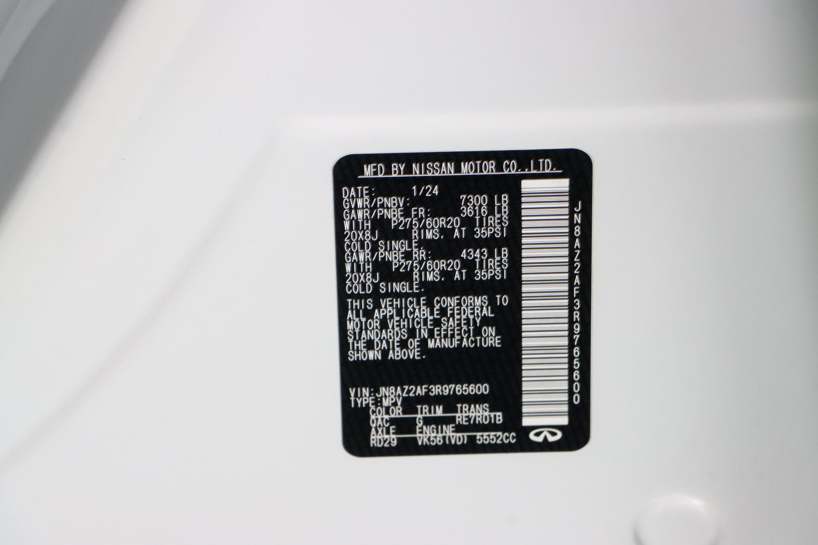 Used 2024 INFINITI QX80 Luxe w/ Cargo Package image 37