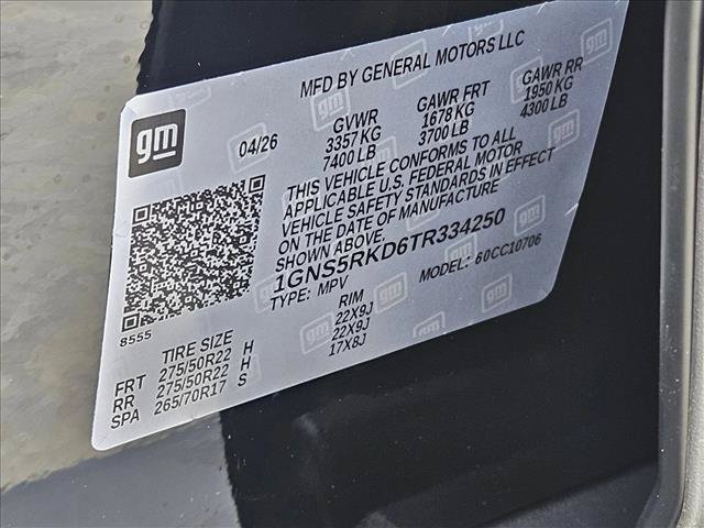 New 2026 Chevrolet Tahoe RST w/ Comfort Package RWD image 18
