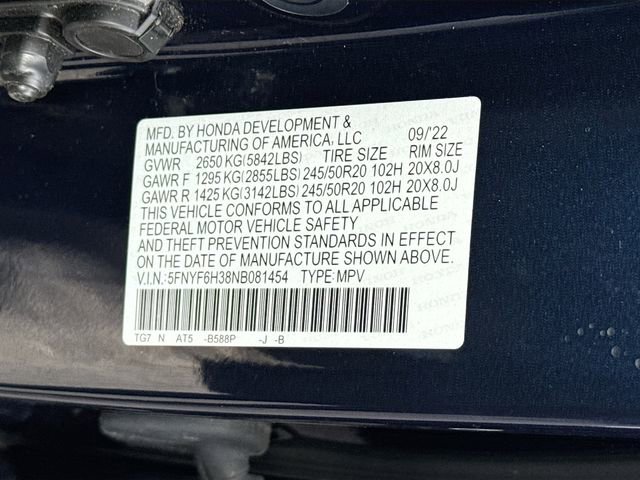 Used 2022 Honda Pilot Sport image 15