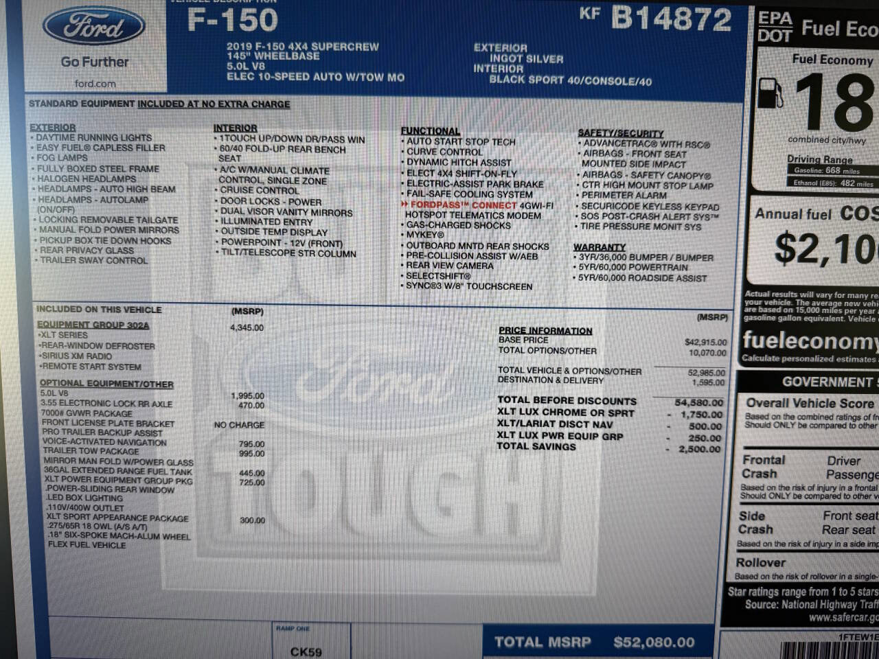 Used 2019 Ford F150 XLT w/ Equipment Group 302A Luxury image 23