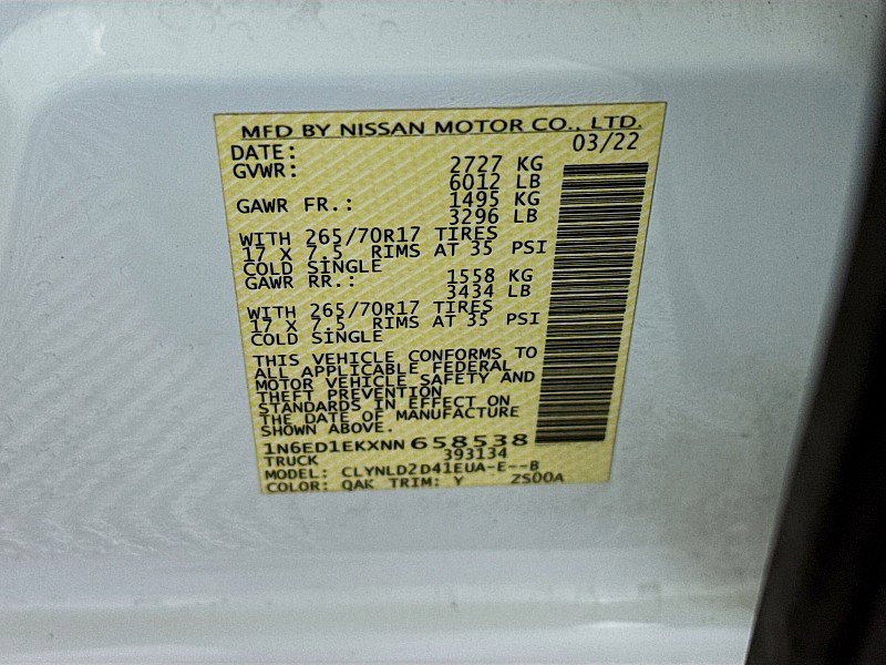 Used 2022 Nissan Frontier PRO-4X w/ Pro-4X Premium Package image 33