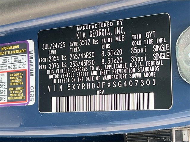 New 2025 Kia Sorento EX w/ Panoramic Sunroof Package image 34