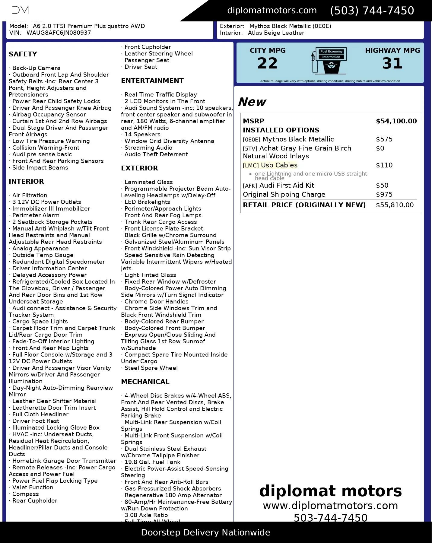 Used 2018 Audi A6 2.0T Premium Plus image 2