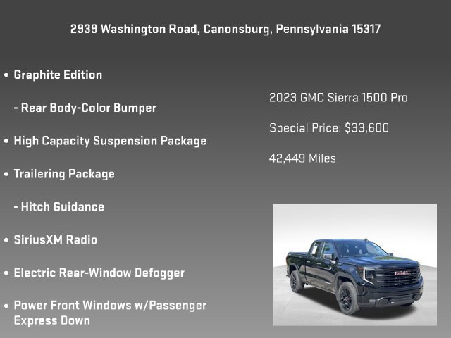 Certified 2023 GMC Sierra 1500 Pro w/ Graphite Edition AWD/4WD image 32