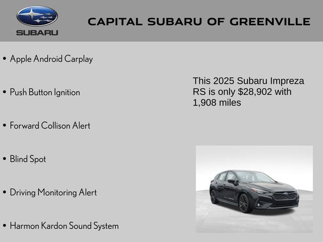 Used 2025 Subaru Impreza RS image 9