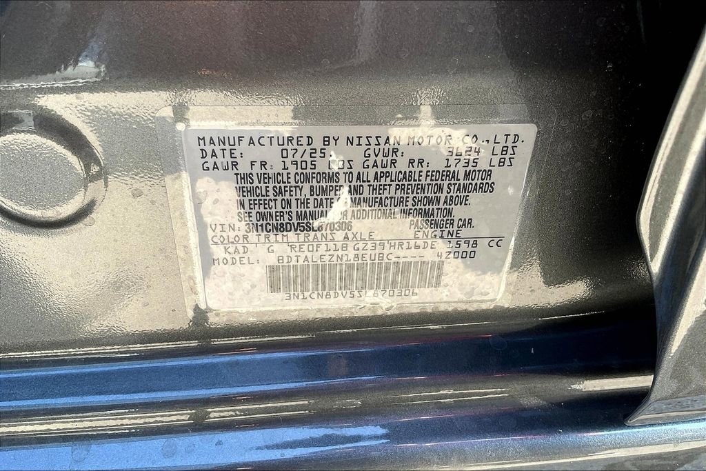 Certified 2025 Nissan Versa S w/ S Plus Package FWD image 26
