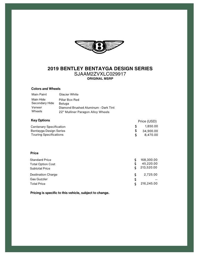 Used 2020 Bentley Bentayga AWD/4WD image 23