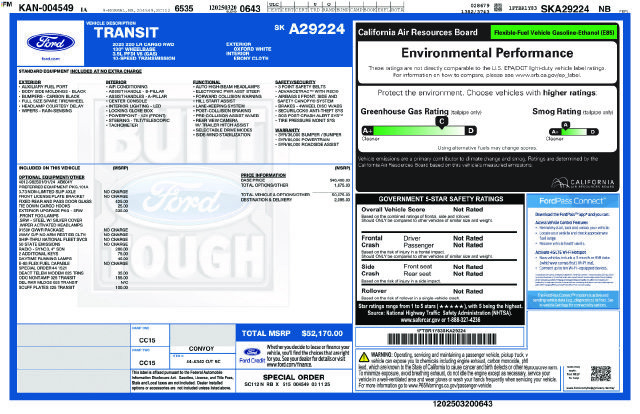 Used 2025 Ford Transit 250 Low Roof w/ Exterior Upgrade Package RWD image 9