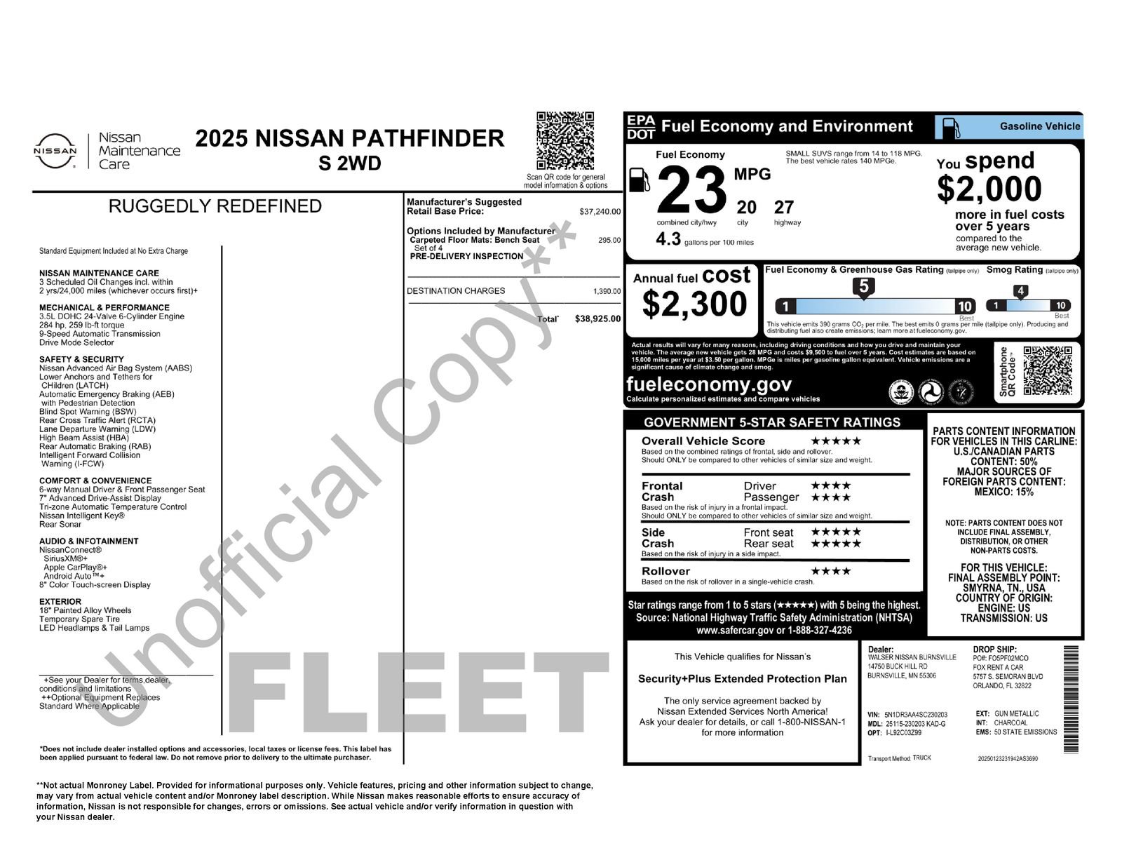 Used 2025 Nissan Pathfinder S FWD image 43