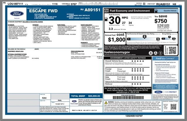 Used 2024 Ford Escape Active FWD image 29