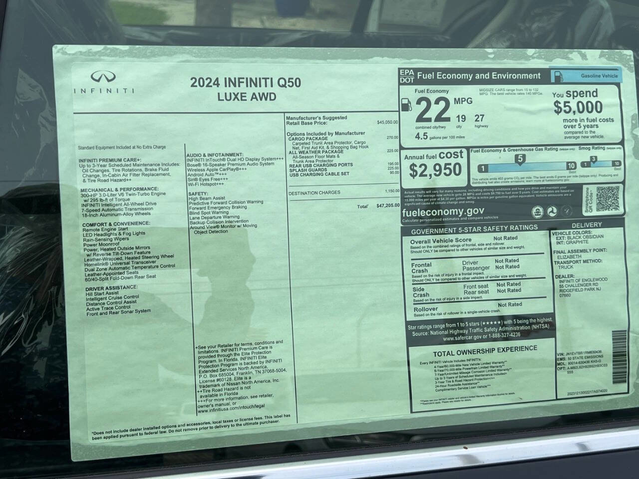 Used 2024 INFINITI Q50 Luxe w/ Cargo Package image 15