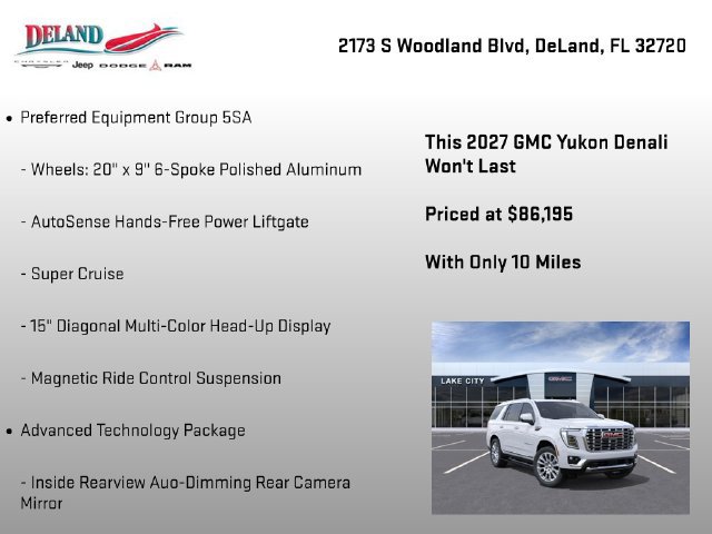 New 2027 GMC Yukon Denali w/ Denali Reserve Package RWD image 15