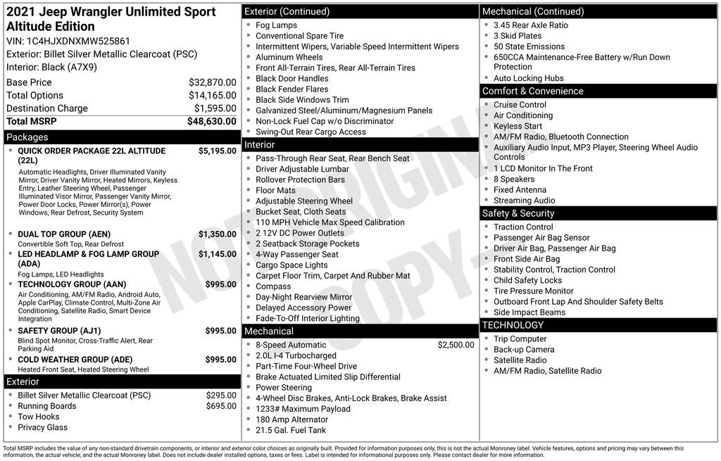 Used 2021 Jeep Wrangler Unlimited Sport image 5