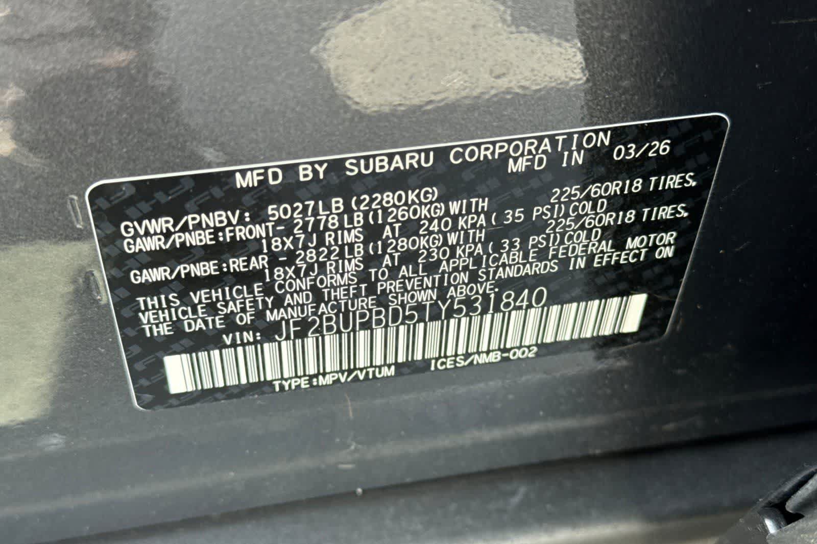 New 2026 Subaru Outback Premium AWD/4WD image 33