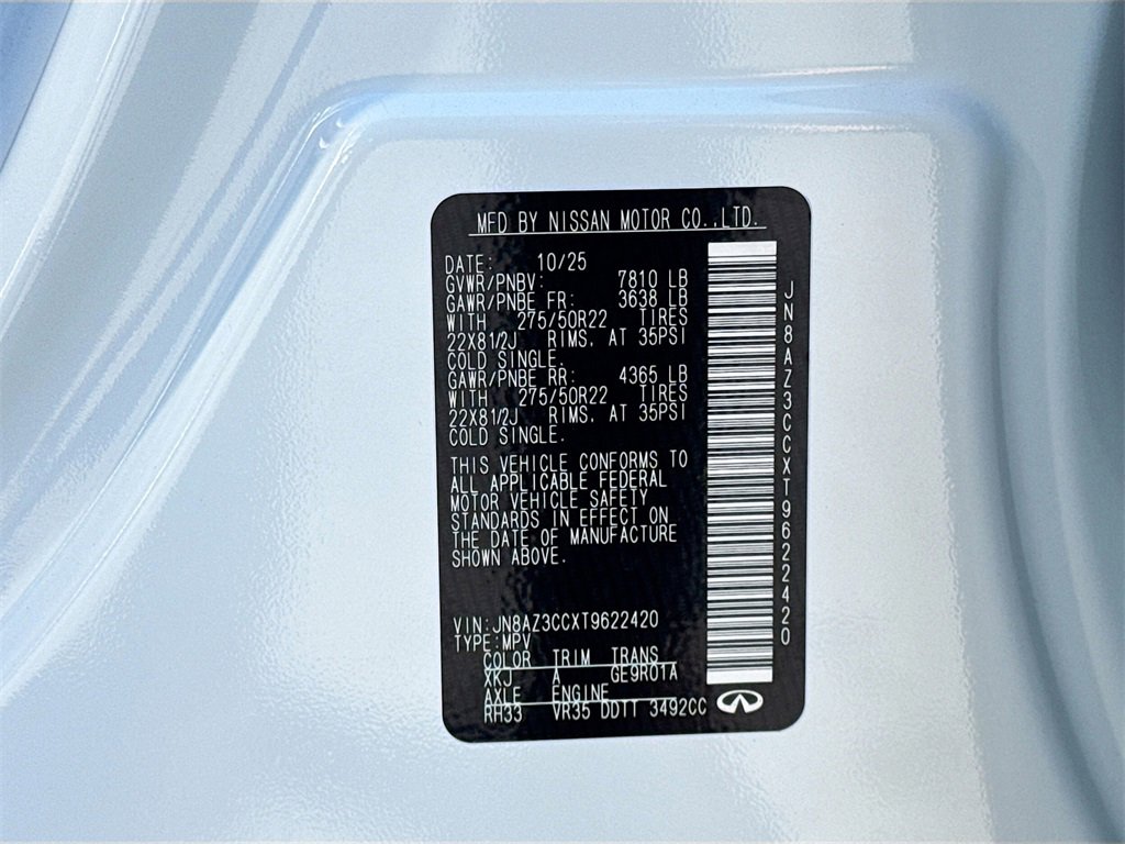 New 2026 INFINITI QX80 Autograph w/ Autograph Exterior Package image 36