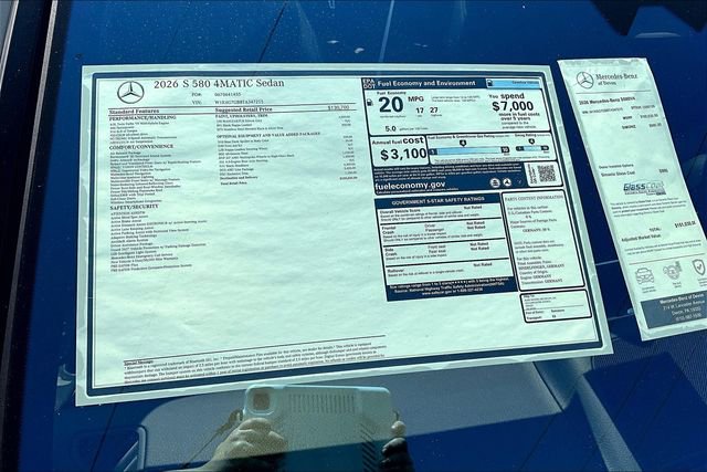 New 2026 Mercedes-Benz S 580 4MATIC Sedan image 17