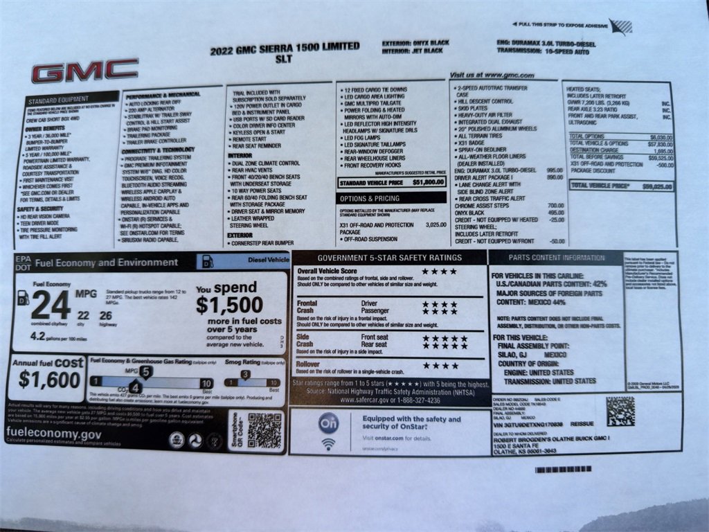 Used 2022 GMC Sierra 1500 SLT image 2