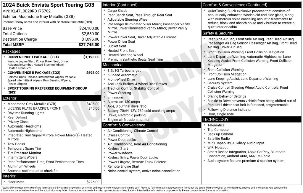 Used 2024 Buick Envista Sport Touring w/ Convenience I Package FWD image 4