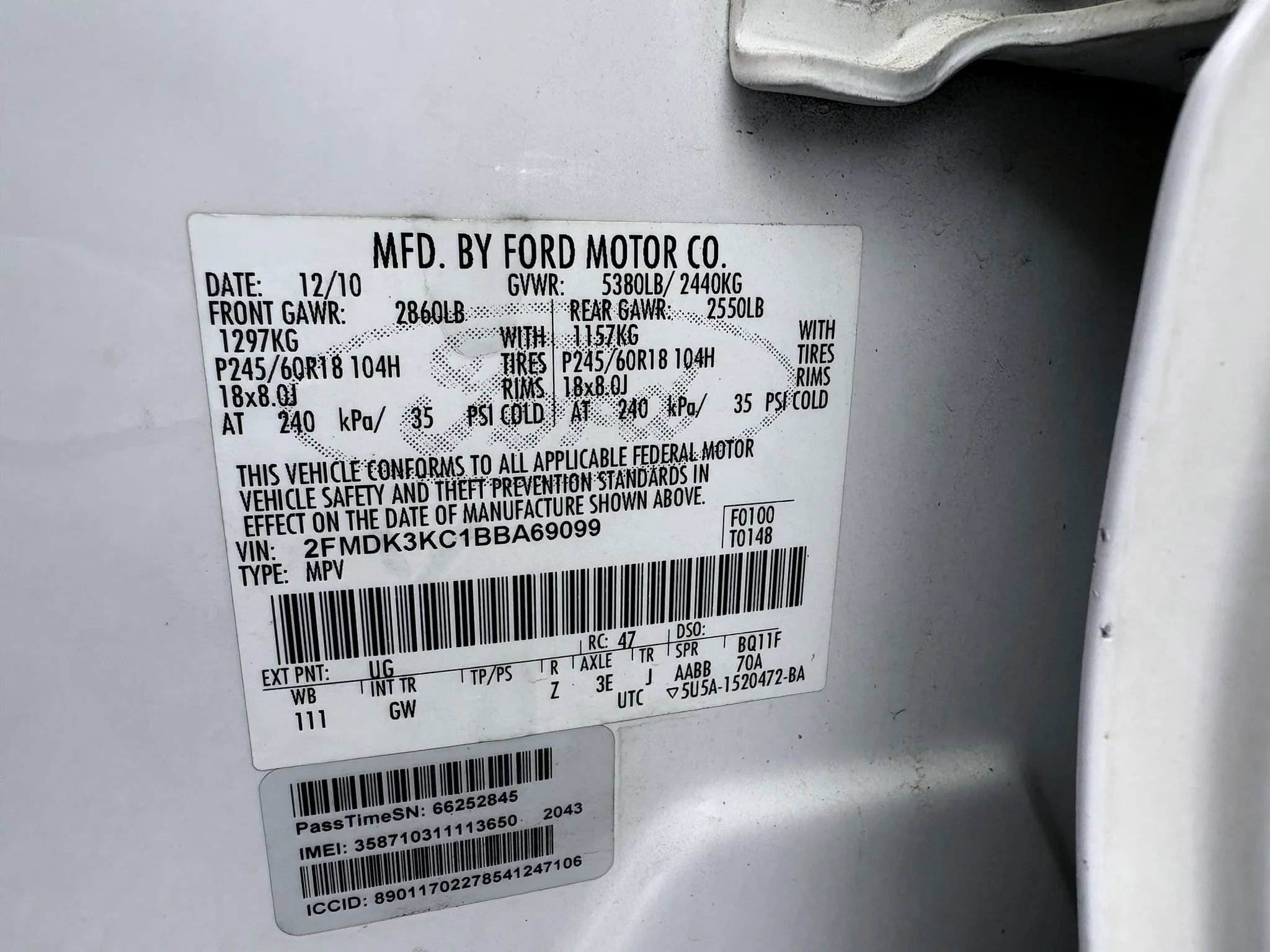 Used 2011 Ford Edge Limited w/ 301A Rapid Spec Order Code FWD image 29