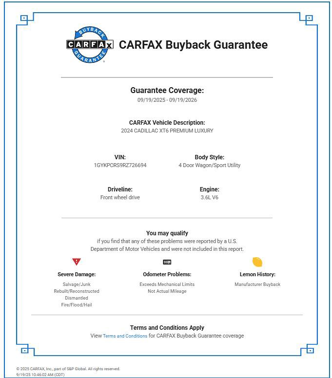 Used 2024 Cadillac XT6 Premium Luxury w/ Technology Package image 47