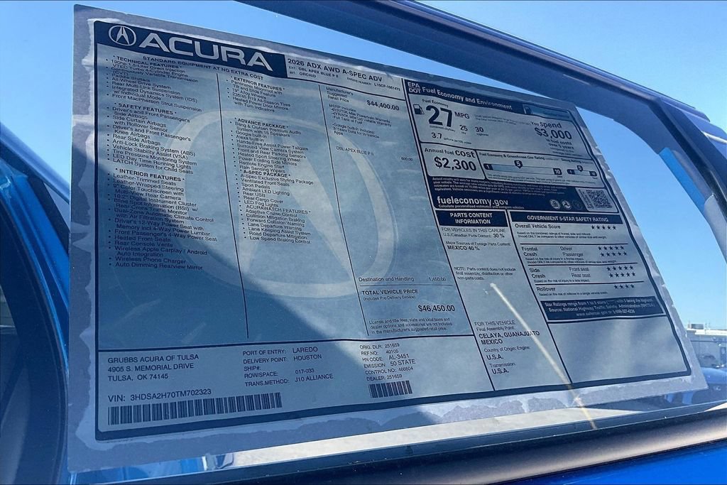 New 2026 Acura ADX A-Spec AWD/4WD image 27