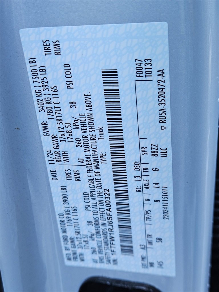 Used 2025 Ford F150 Raptor w/ Equipment Group 803A Raptor R image 29