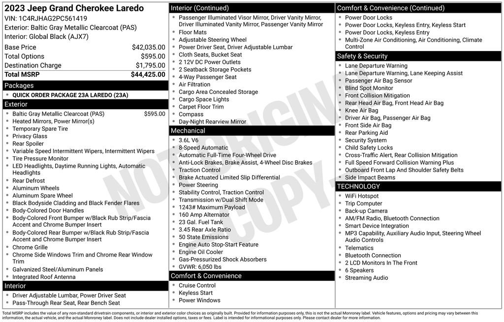 Used 2023 Jeep Grand Cherokee Laredo AWD/4WD image 7