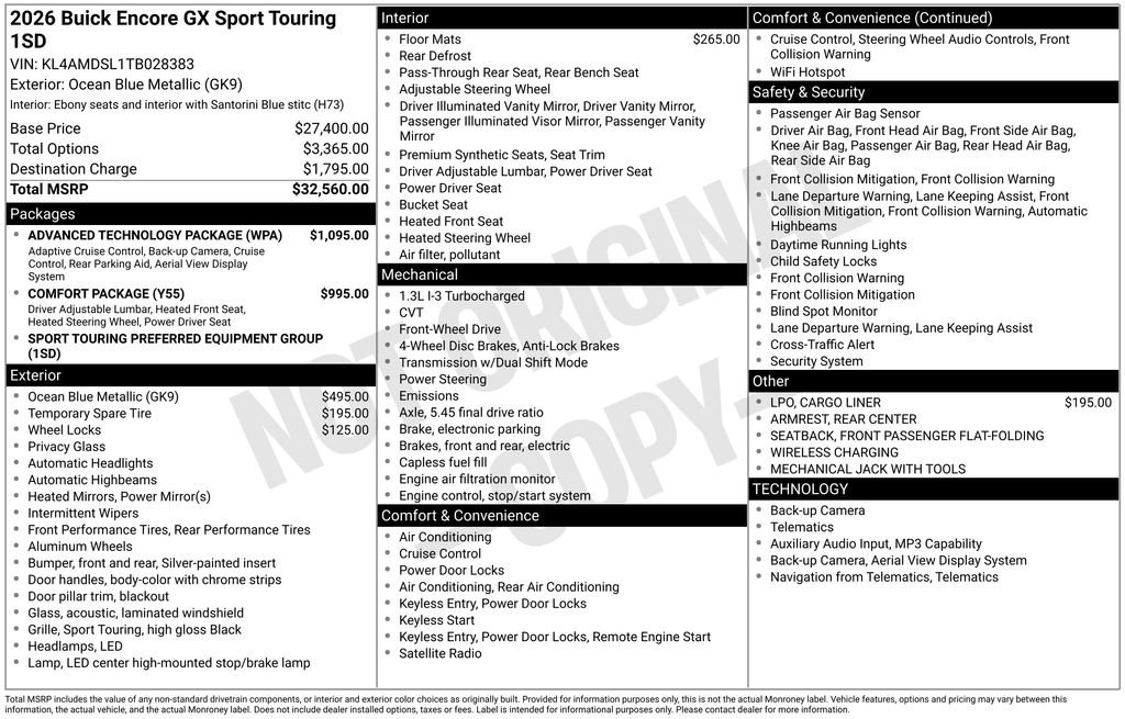 Used 2026 Buick Encore GX Sport Touring w/ Advanced Technology Package FWD image 6