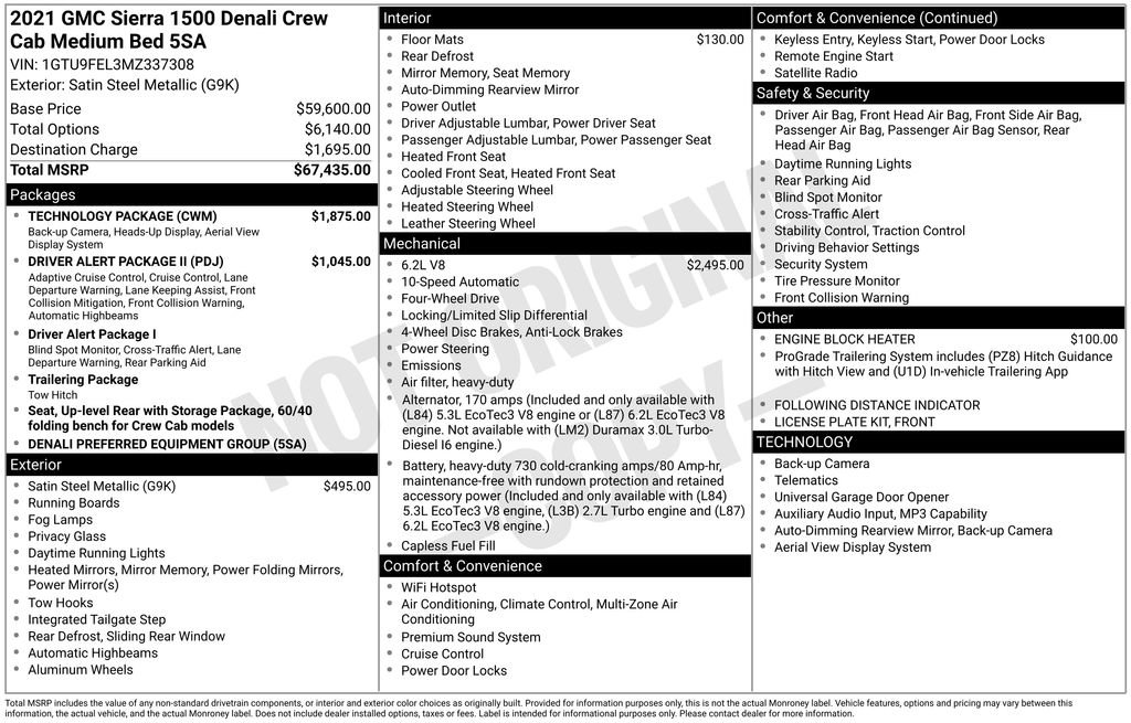 Certified 2021 GMC Sierra 1500 Denali w/ Technology Package image 4