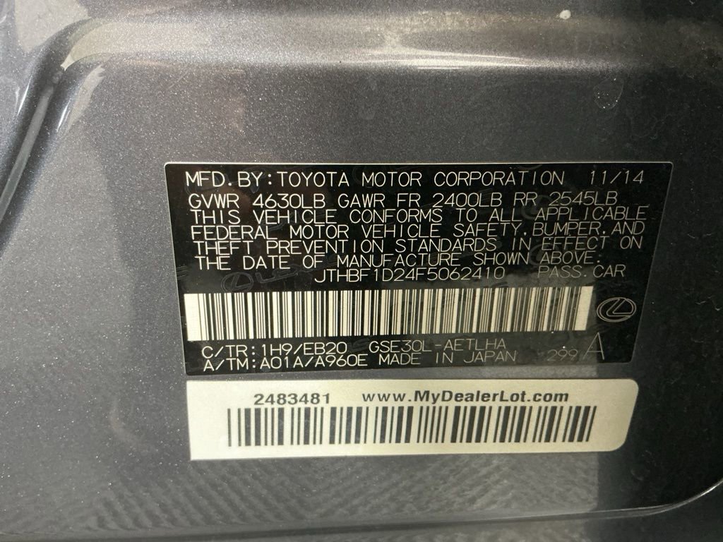 Used 2015 Lexus IS 250 w/ F-Sport Package image 31