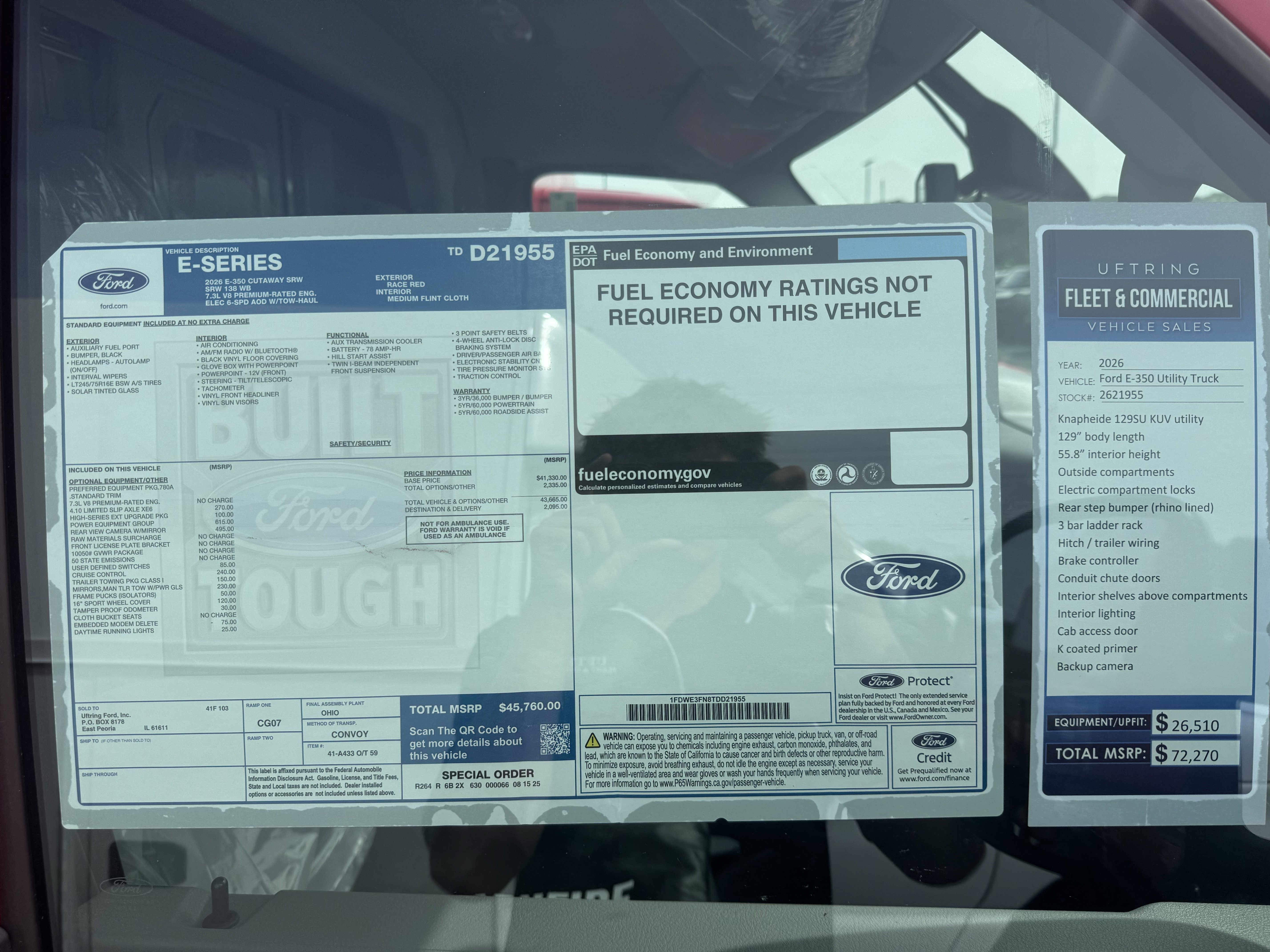 New 2026 Ford E-350 and Econoline 350 Super Duty w/ Power Equipment Group image 16